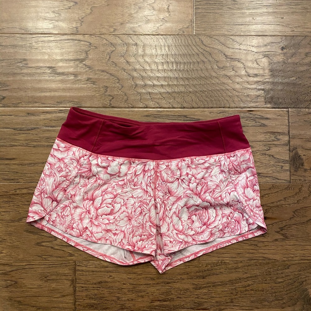 Fun pink flowered Run Times 4”